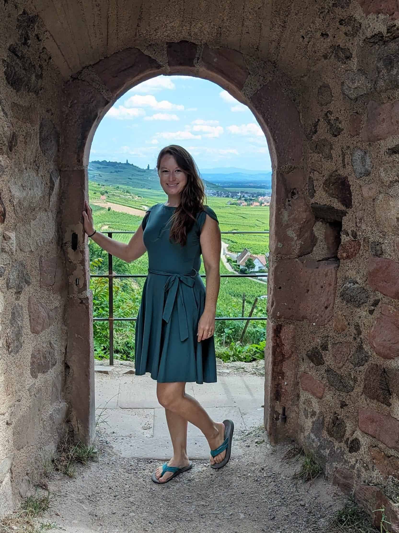 Me in a doorway of an old castle in France