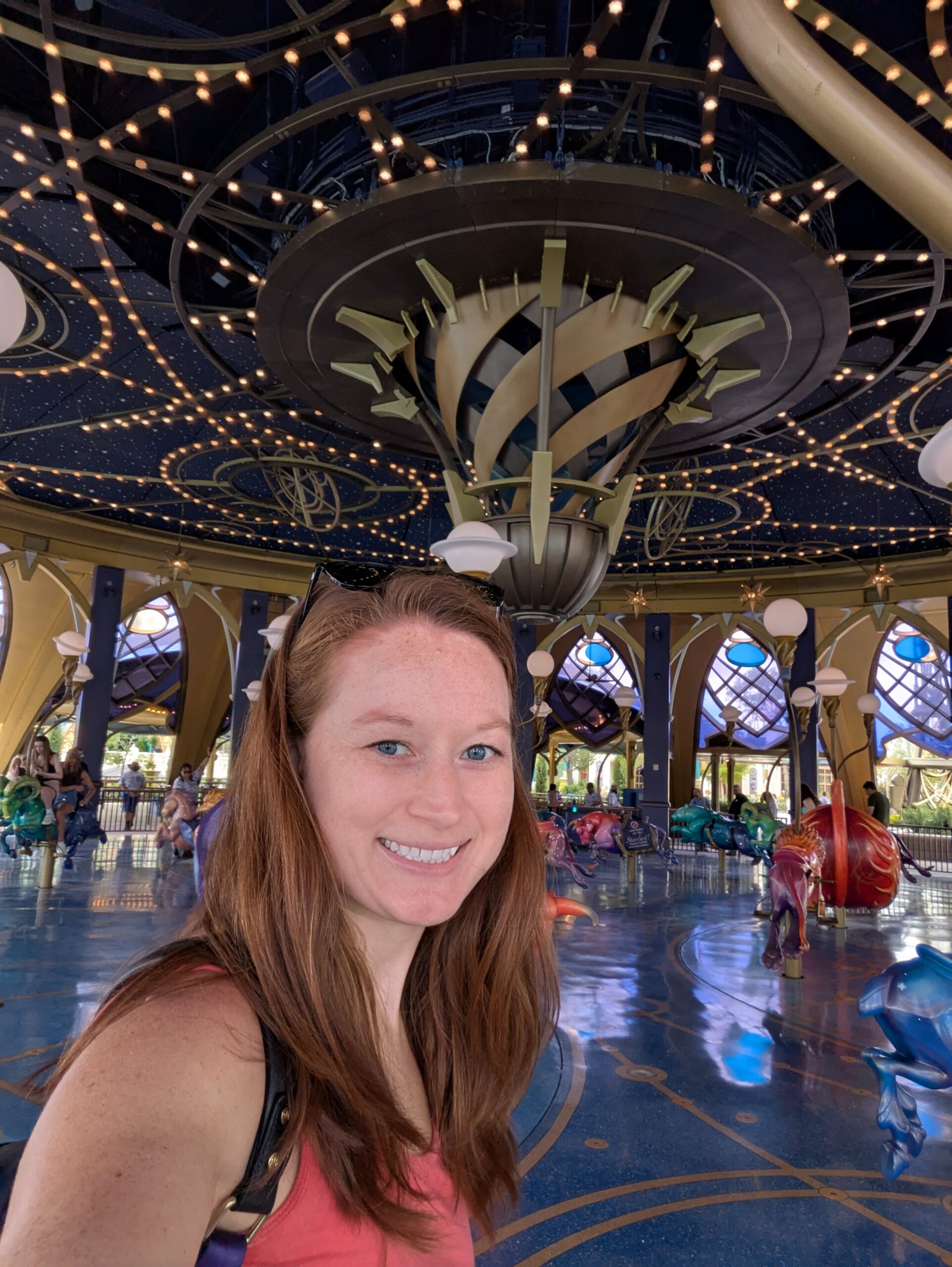 Me riding the carousel in celestial park