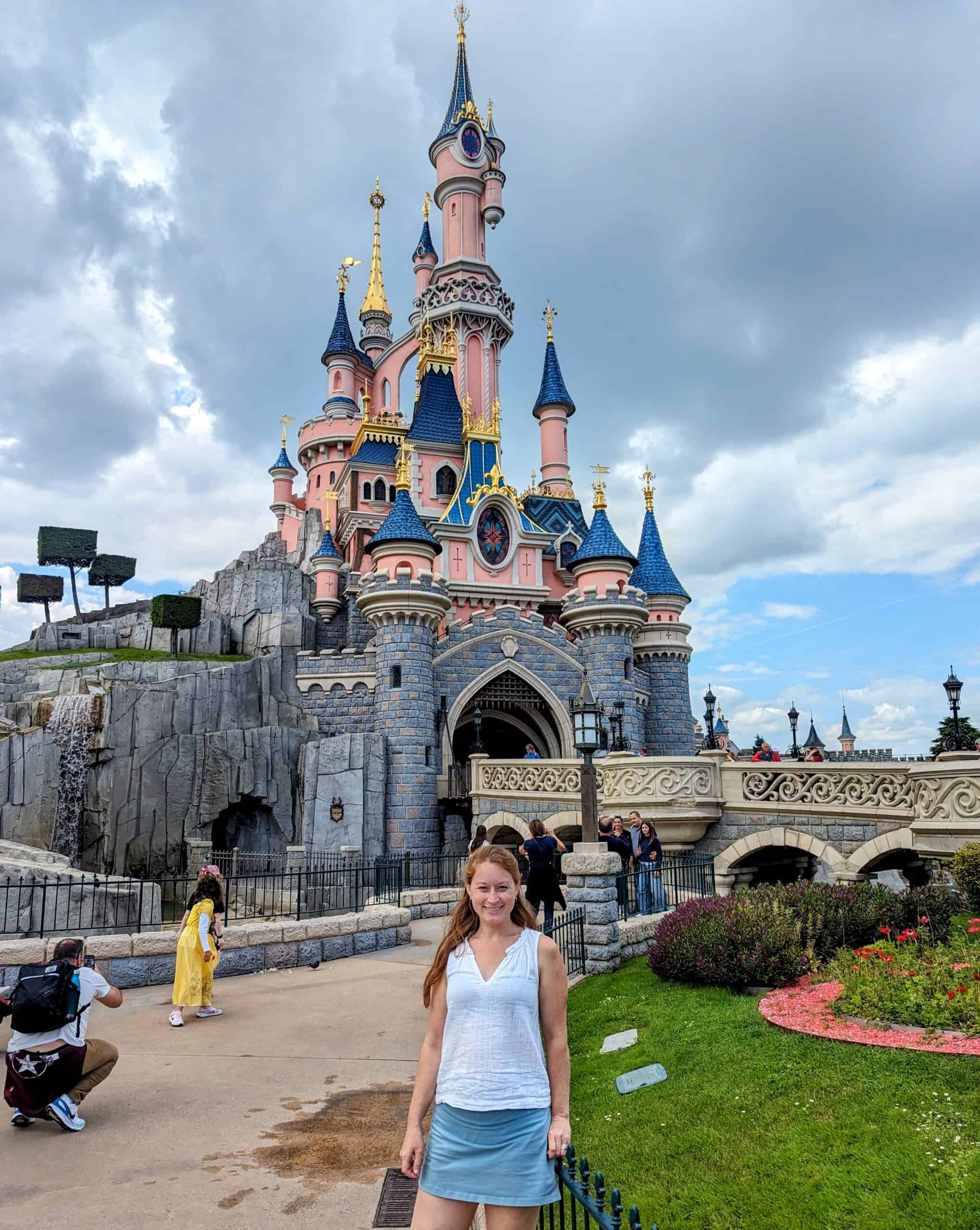 Me in front of Sleeping Beauty's Castle at Disneyland Paris