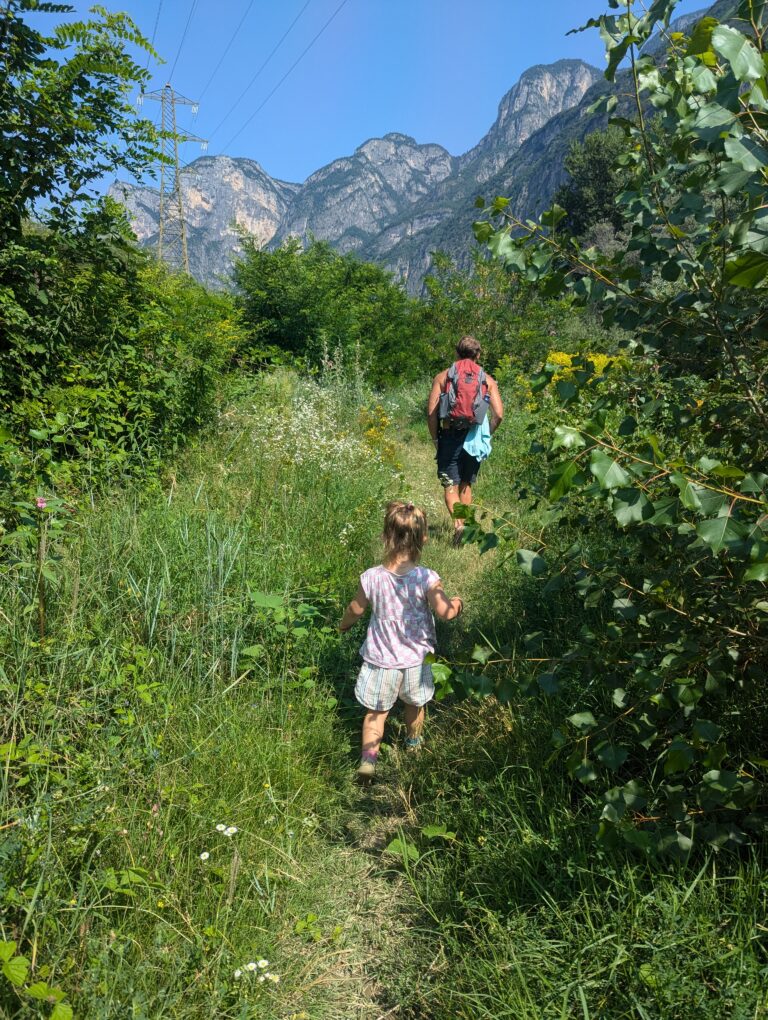 picture of father and daughter on a hike