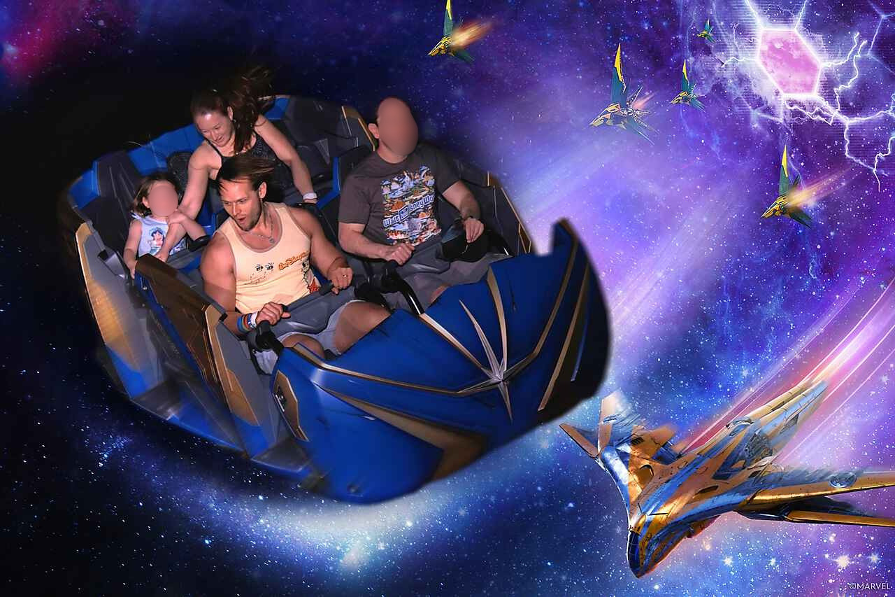 Memory Maker photo of my family on Guardians of the Galaxy