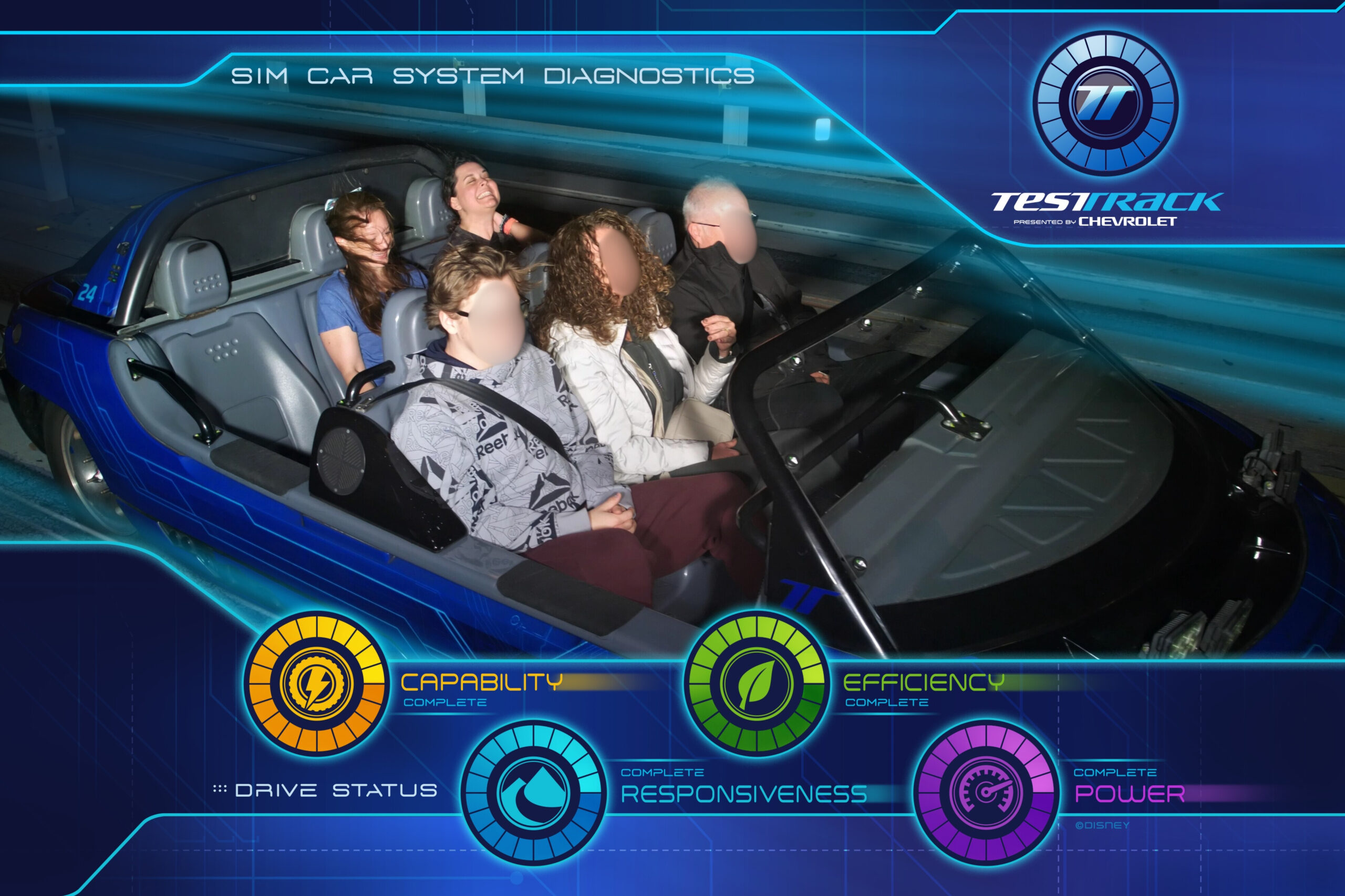 Memory Maker of me and a friend on Test Track
