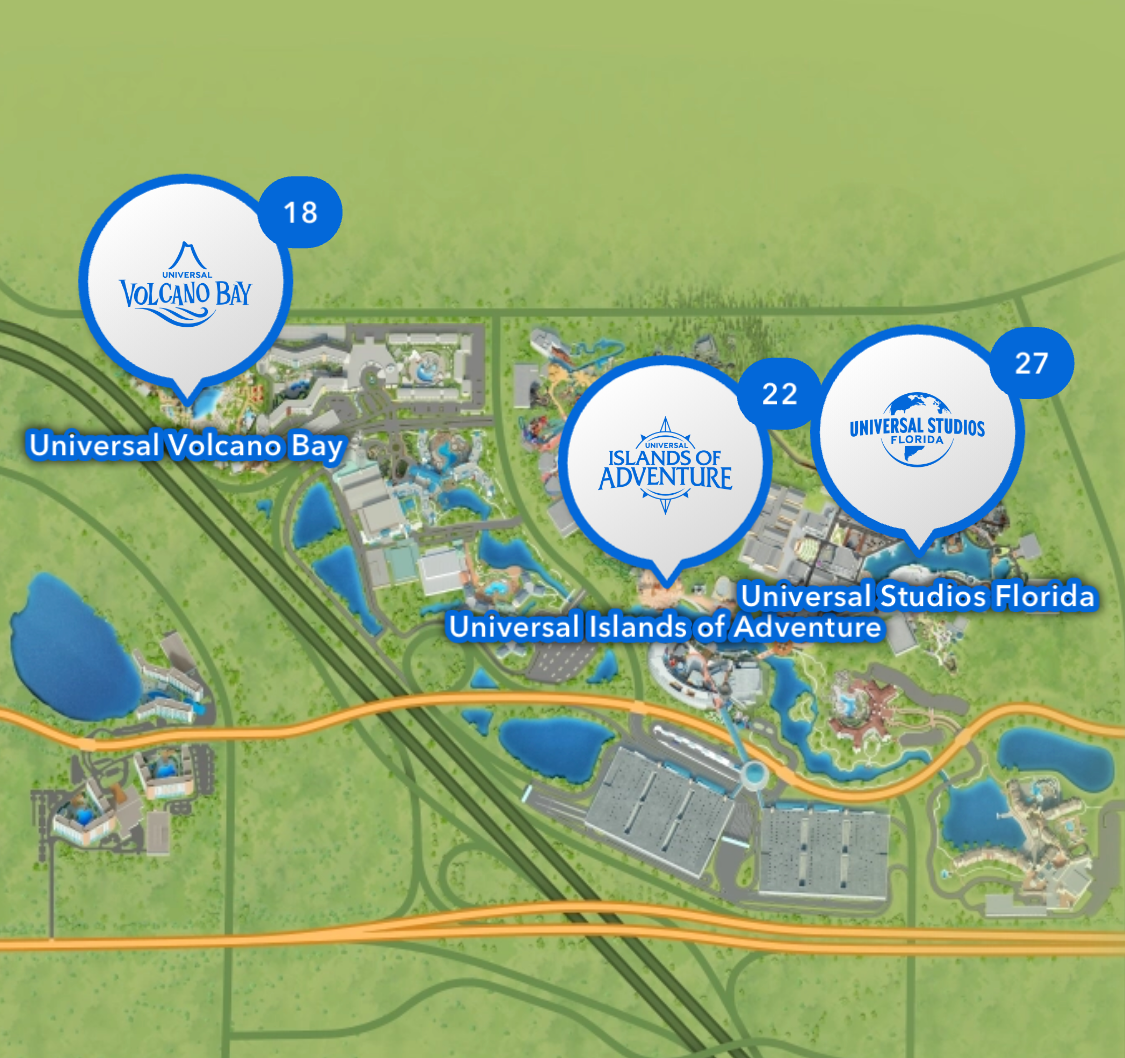Map of Universal Orlando